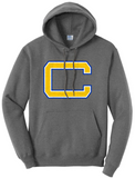 Steubenville Catholic Central Distressed Catholic Central C Core Fleece Hooded Sweatshirt