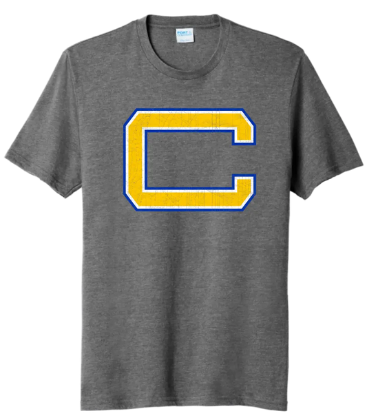 Steubenville Catholic Central Distressed Catholic Central C Tri-Blend Tee
