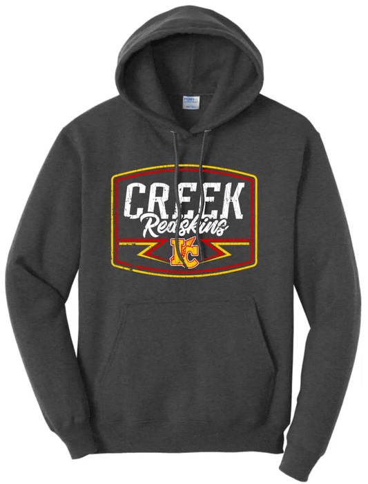Indian Creek Distressed Bolt Core Fleece Hoodie