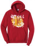 Indian Creek Distressed Ink Spray Core Fleece Hoodie