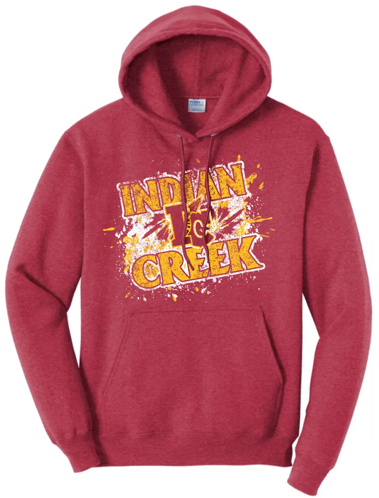 Indian Creek Distressed Splat Core Fleece Hoodie