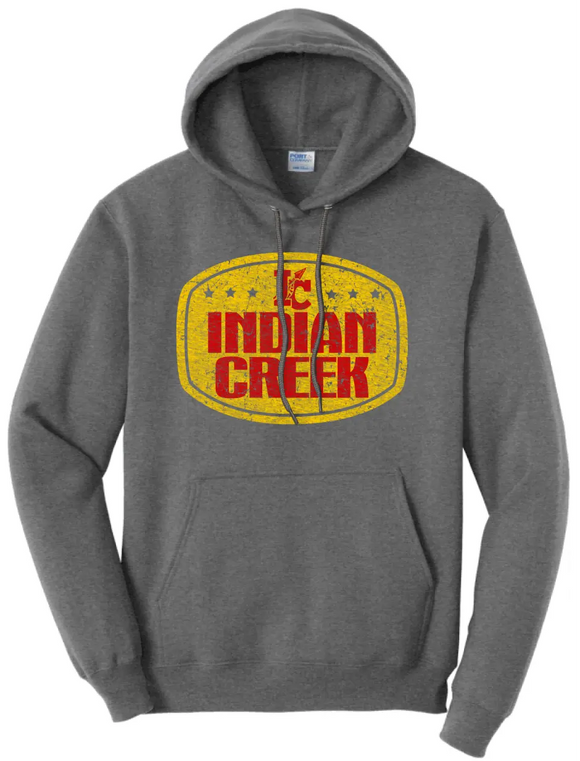 Indian Creek Distressed Badge Core Fleece Hoodie