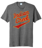 Indian Creek Distressed Cracked Script Tri-Blend Tee