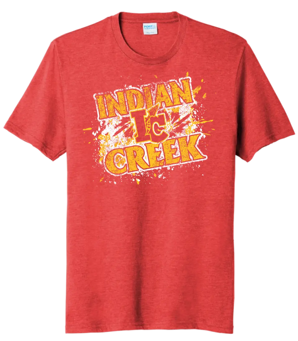 Indian Creek Distressed Splat Tri-Blend Tee