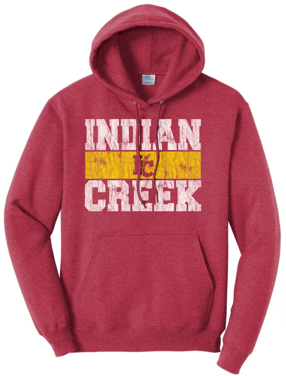Indian Creek Distressed Block Core Fleece Hoodie