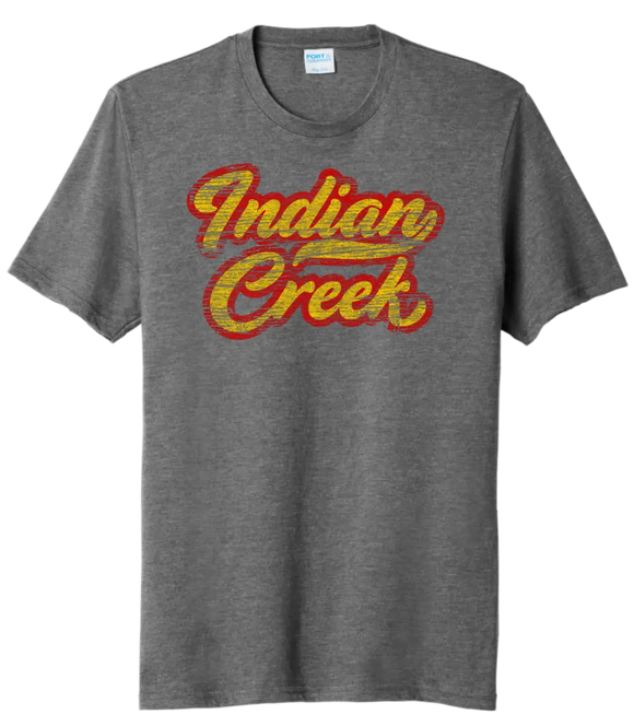 Indian Creek Distressed Script Tail Tri-Blend Tee