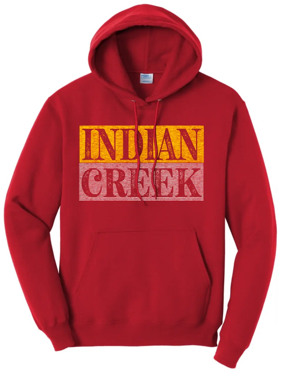 Indian Creek Distressed Lines Core Fleece Hoodie