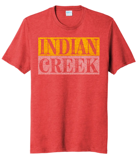 Indian Creek Distressed Lines Tri-Blend Tee