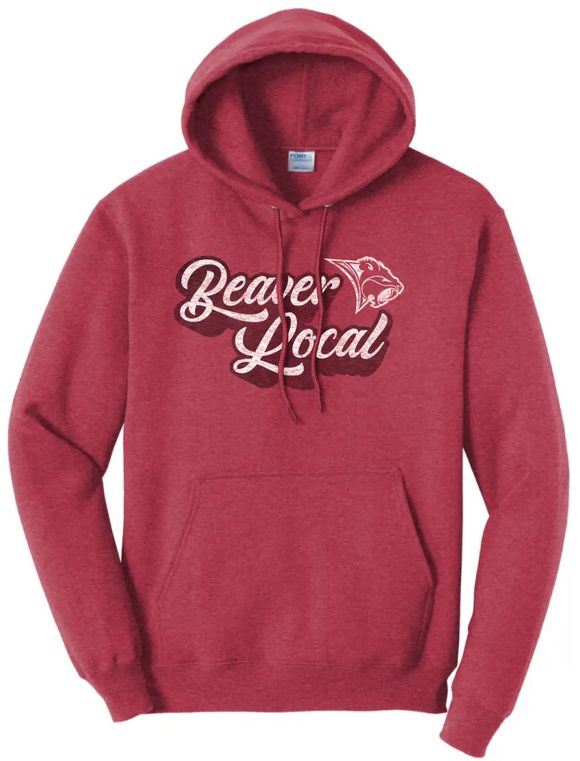 Beaver Local Bold Script Distressed Core Fleece Hoodie