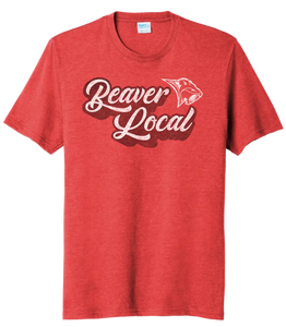 Beaver Local Bold Script Distressed Tri-Blend Tee