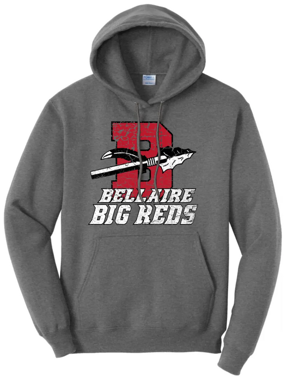Bellaire Big Reds Logo Core Fleece Hoodie