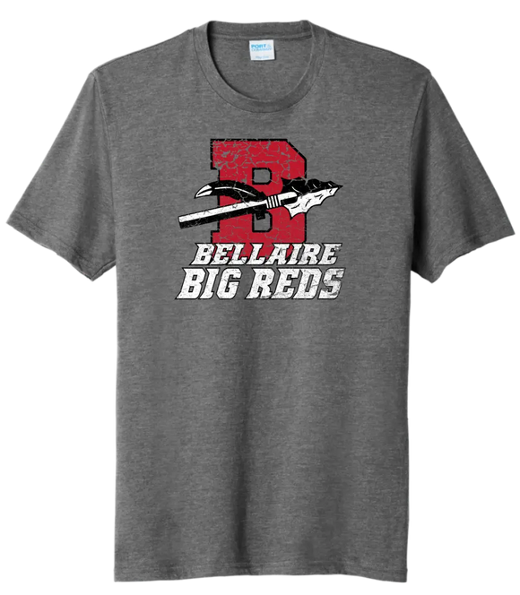Bellaire Big Reds Logo Tri-Blend Tee