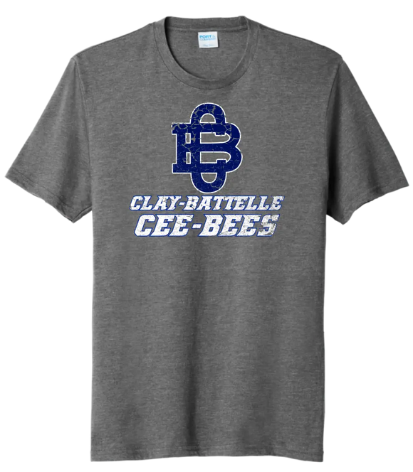 Clay-Battelle Cee-Bees White Tri-Blend Tee