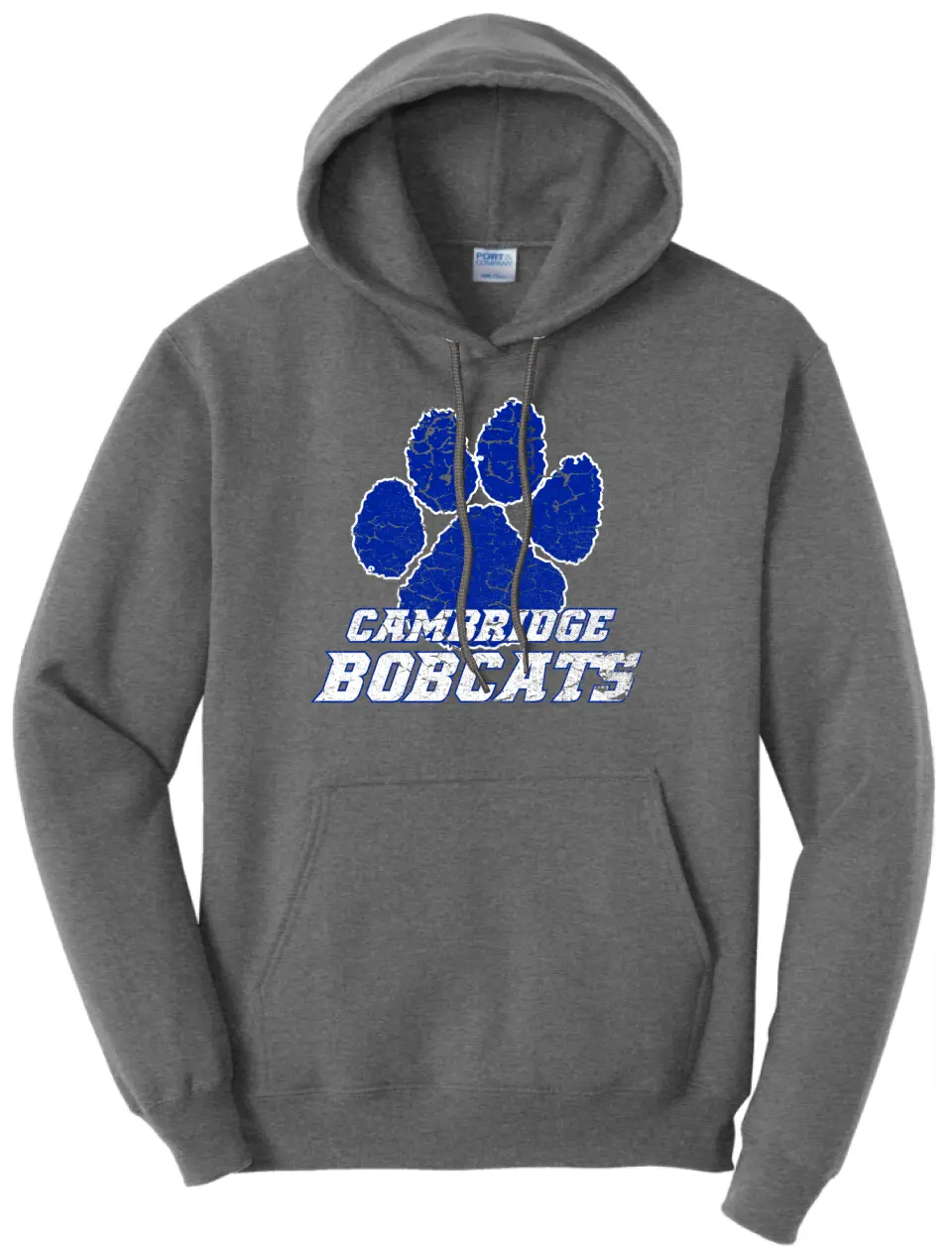 Cambridge Bobcats Paw White Core Fleece Hoodie