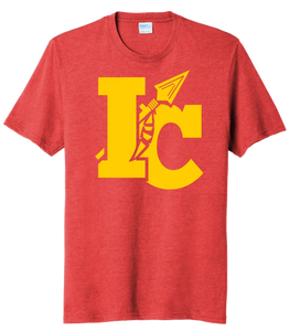 Indian Creek Logo on Red Tri-Blend Tee