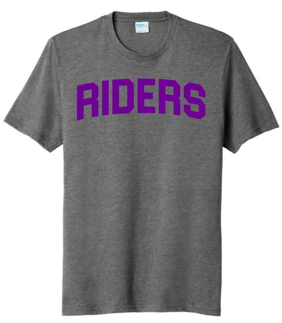 Martins Ferry Riders Purple Tri-Blend Tee