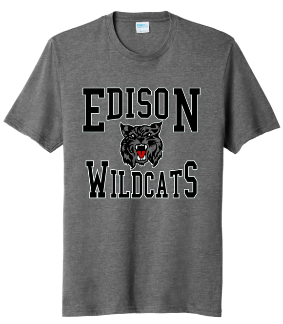 Edison Retro Wildcat Tri-Blend Tee