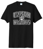 Edison Distressed Paw Tri-Blend Tee