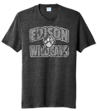 Edison Distressed Paw Tri-Blend Tee