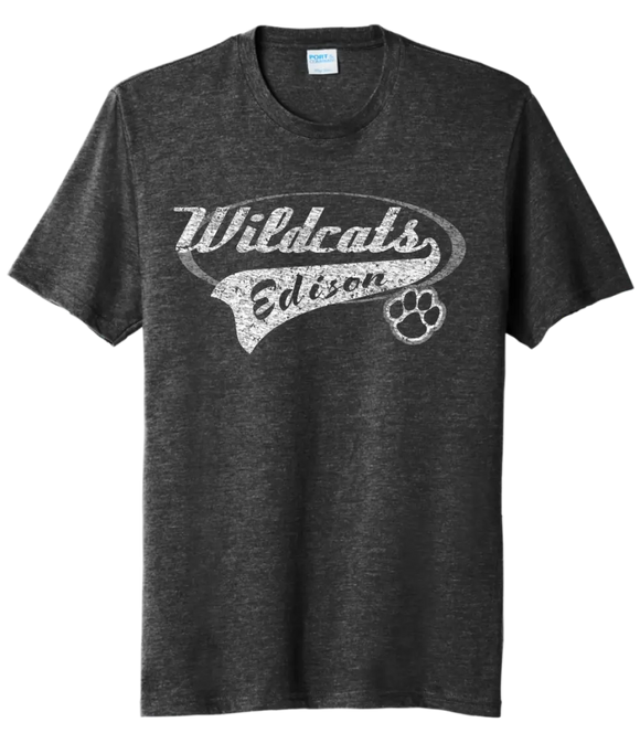 Edison Wildcats Tail Tri-Blend Tee