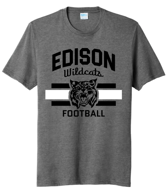 Edison Wildcats with Custom Text Tri-Blend Tee