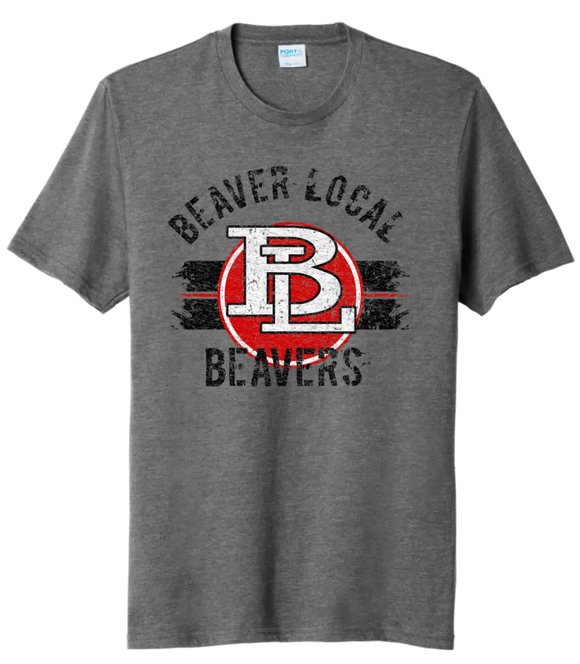 Beaver Local Distressed BL Tri-Blend Tee