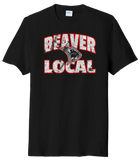 Beaver Local Bold Distressed on Black Tri-Blend Tee