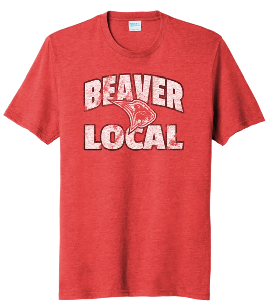 Beaver Local Bold Distressed Tri-Blend Tee