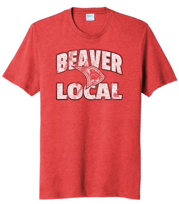 Beaver Local Bold Distressed Tri-Blend Tee