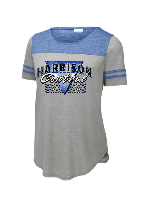 Harrison Central 2024 101 Ladies PosiCharge Tri-Blend Wicking Fan Tee