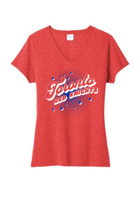 Toronto 2024 100 Ladies Tri-Blend V-Neck Tee