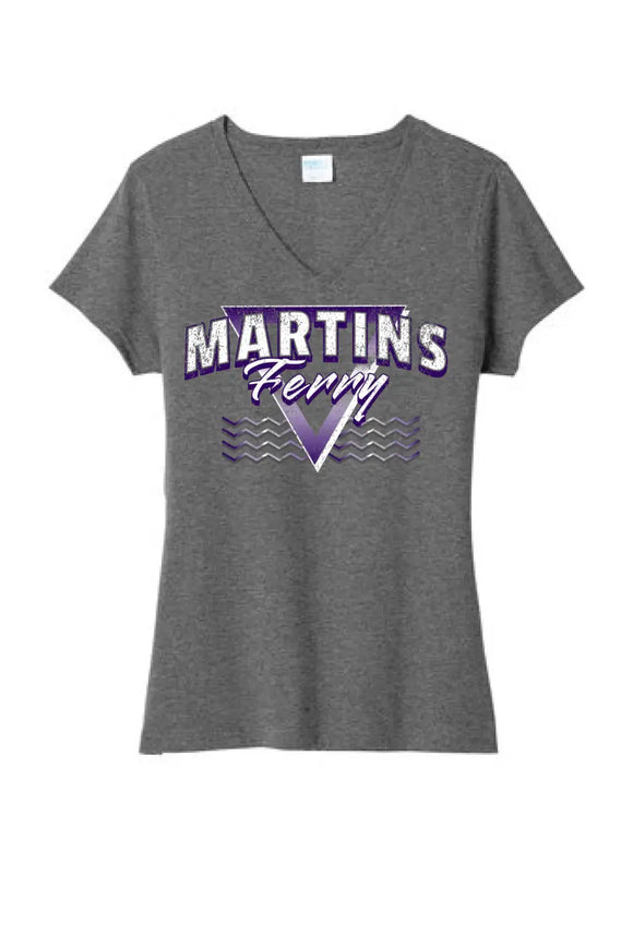 Martins Ferry 2024 101 Ladies Tri-Blend V-Neck Tee