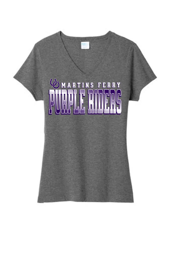 Martins Ferry 2024 102 Ladies Tri-Blend V-Neck Tee