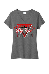 Steubenville Big Red 2024 101 Ladies Tri-Blend V-Neck Tee