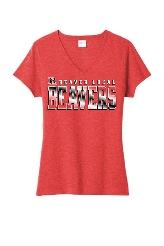 Beaver Local 2024 102 Ladies Tri-Blend V-Neck Tee
