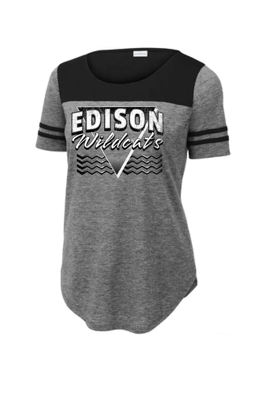 Edison 2024 101 Ladies PosiCharge Tri-Blend Wicking Fan Tee