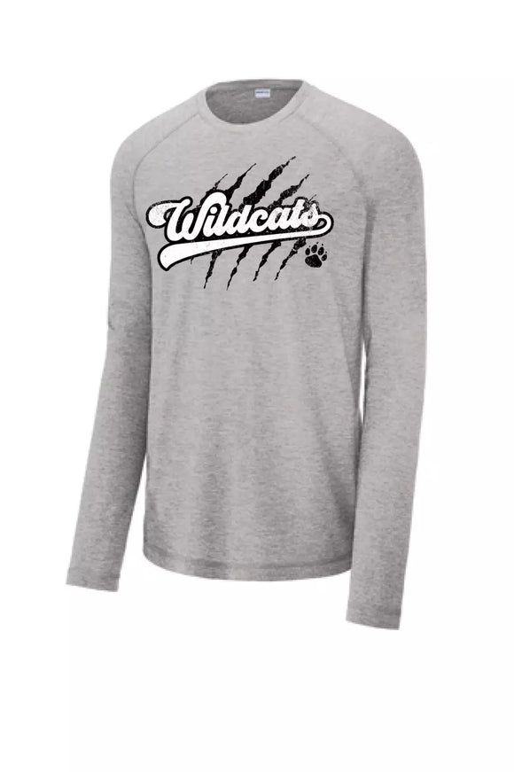 Edison Wildcats 2024 102 Long Sleeve Tri-Blend Wicking Raglan Tee