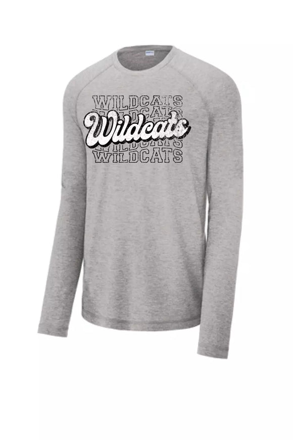 Edison Wildcats 2024 103 Long Sleeve Tri-Blend Wicking Raglan Tee