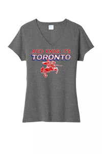 Toronto 2024 104 Ladies Tri-Blend V-Neck Tee