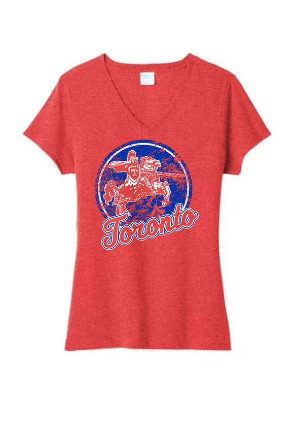 Toronto 2024 105 Ladies Tri-Blend V-Neck Tee