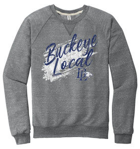 Buckeye Local 2024 002 Jerzees Snow Heather French Terry Raglan Crew