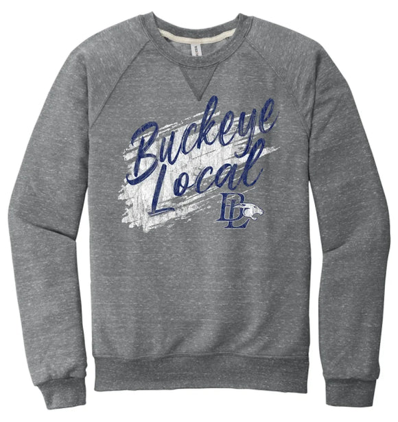 Buckeye Local 2024 002 Jerzees Snow Heather French Terry Raglan Crew