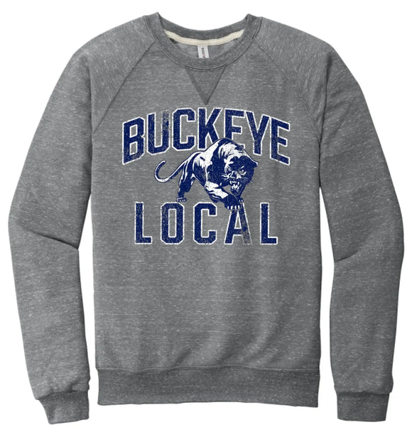 Buckeye Local 2024 003 Jerzees Snow Heather French Terry Raglan Crew