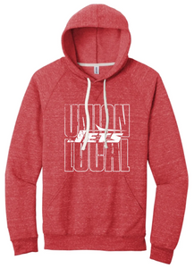 Union Local 2024 101 Jerzees Snow Heather French Terry Raglan Hoodie