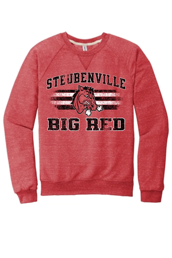 Steubenville Big Red 2024 103 Jerzees Snow Heather French Terry Raglan Crew