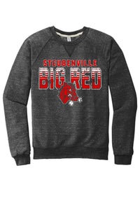 Steubenville Big Red 2024 104 Jerzees Snow Heather French Terry Raglan Crew