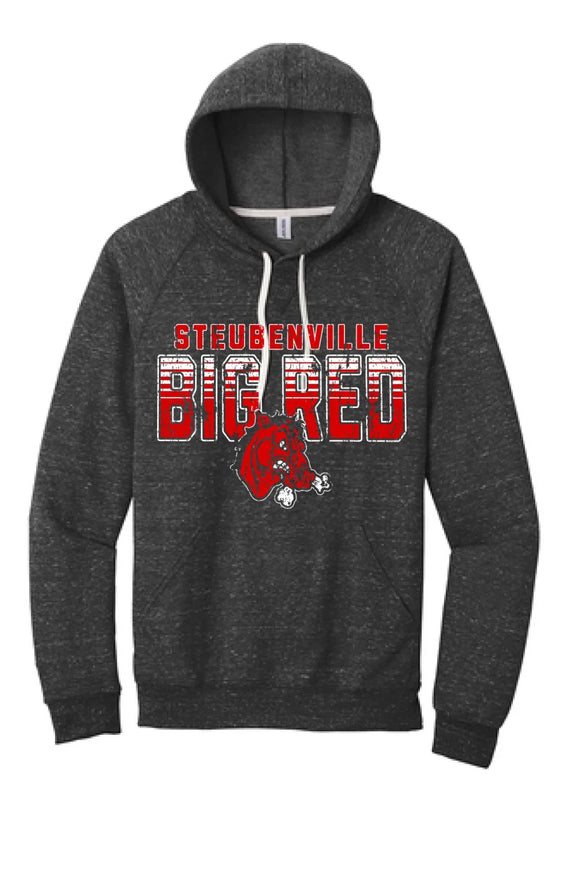 Steubenville Big Red 2024 104 Jerzees Snow Heather French Terry Raglan Hoodie