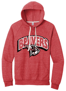 Beaver Local 2024 104 Jerzees Snow Heather French Terry Raglan Hoodie