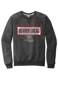 Beaver Local 2024 103 Jerzees Snow Heather French Terry Raglan Crew