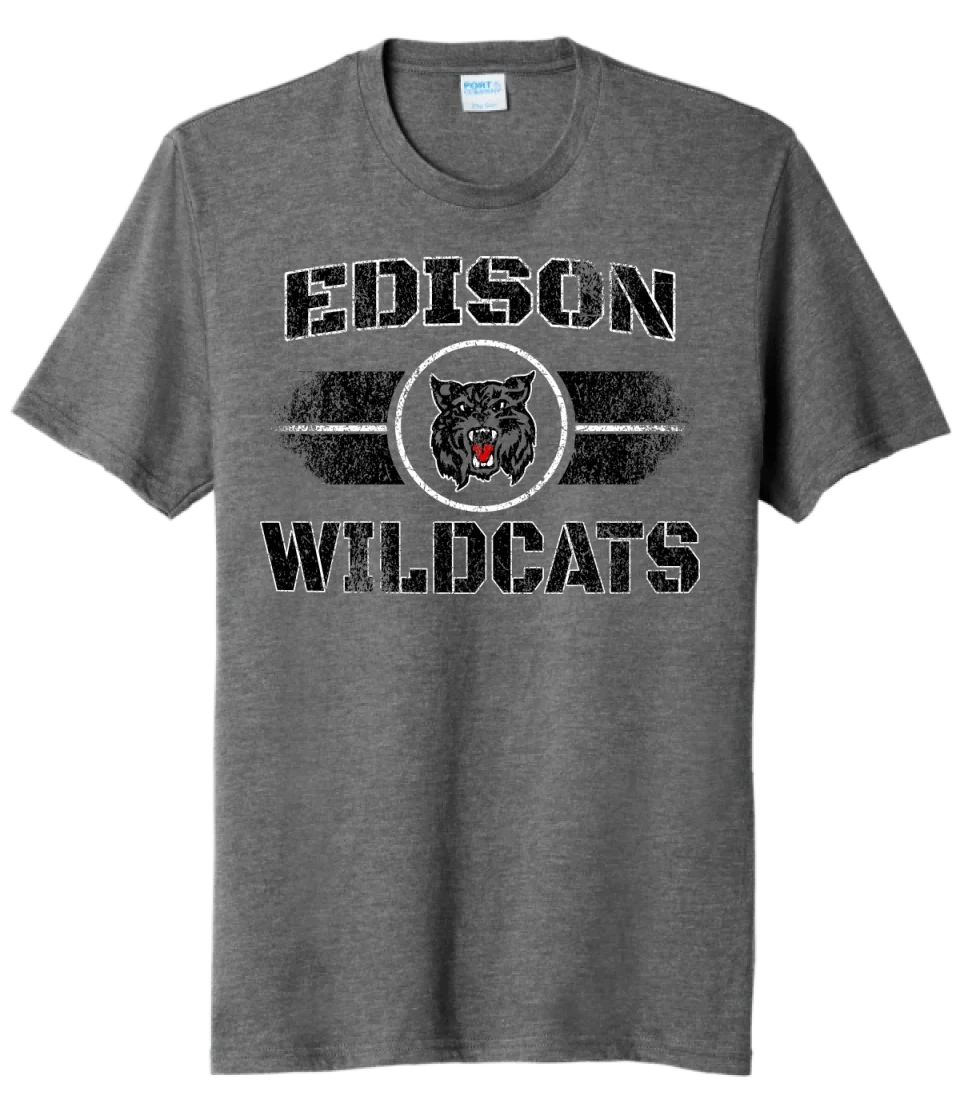 Edison Wildcats 2024 104 Tri-Blend Tee